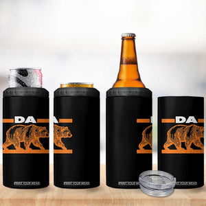 Bear Lover 4 in 1 Can Cooler Tumbler Funny Wildlife Orange Bear Walking TS11 Print Your Wear