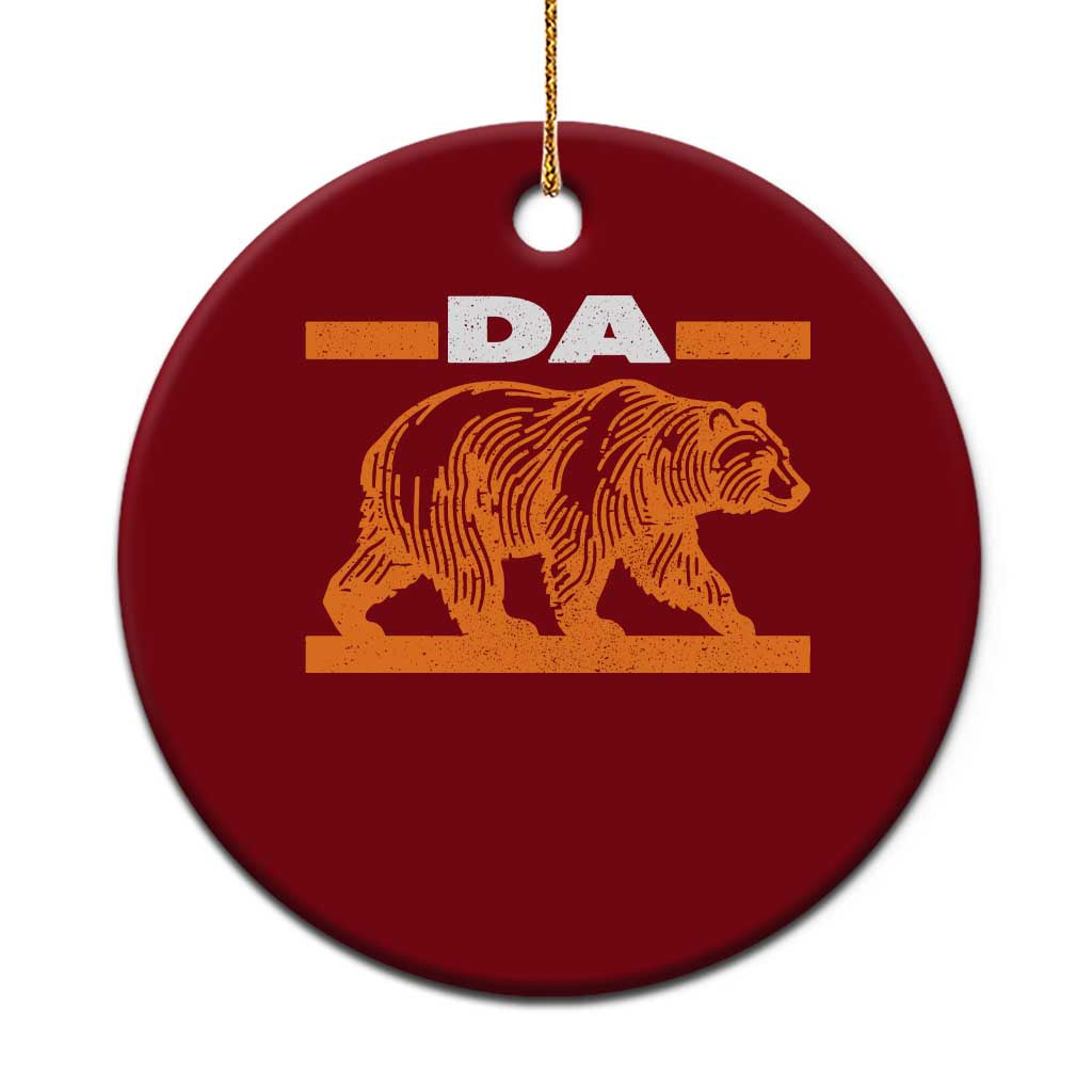 Bear Lover Ceramic Ornament Funny Wildlife Orange Bear Walking TS11 1pc Red Print Your Wear