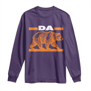 Bear Lover Long Sleeve Shirt Funny Wildlife Orange Bear Walking TS11 Purple Print Your Wear