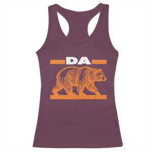 Bear Lover Racerback Tank Top Funny Wildlife Orange Bear Walking TS11 Maroon Print Your Wear