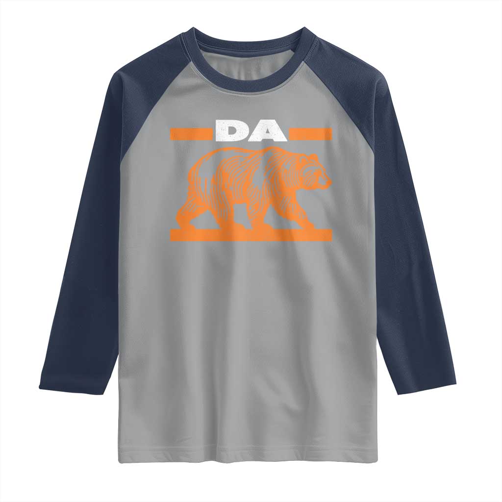Bear Lover Raglan Shirt Funny Wildlife Orange Bear Walking TS11 Sport Gray Navy Print Your Wear