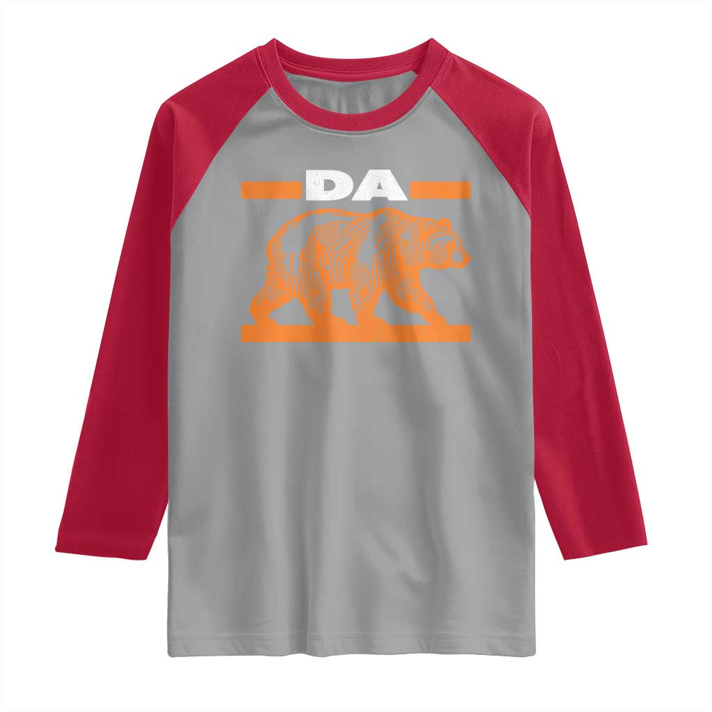 Bear Lover Raglan Shirt Funny Wildlife Orange Bear Walking TS11 Sport Gray Red Print Your Wear