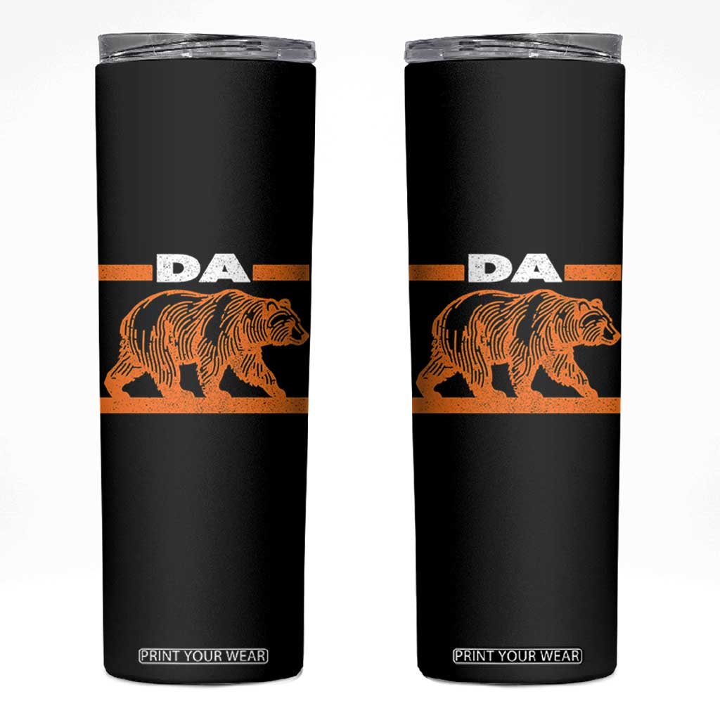 Bear Lover Skinny Tumbler Funny Wildlife Orange Bear Walking TS11 Black Print Your Wear
