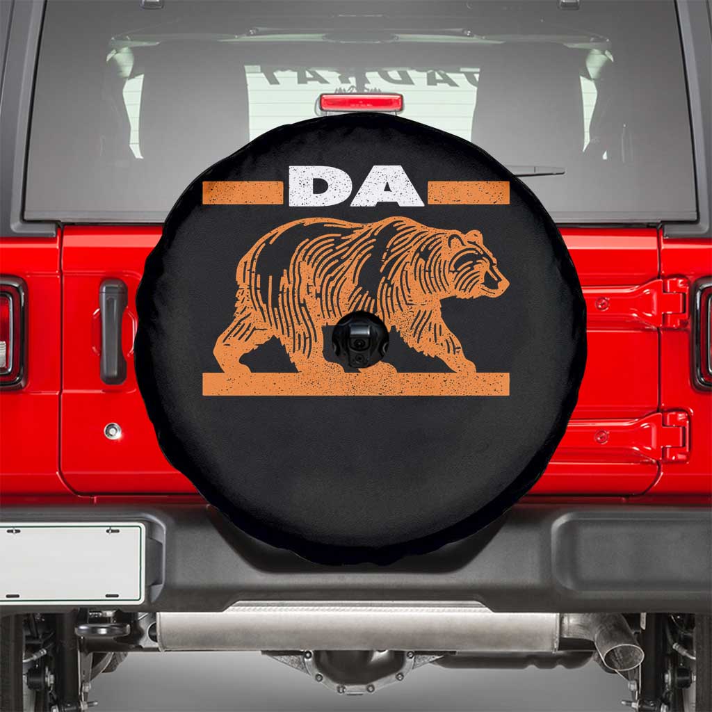 Bear Lover Spare Tire Cover Funny Wildlife Orange Bear Walking TS11 Black Print Your Wear