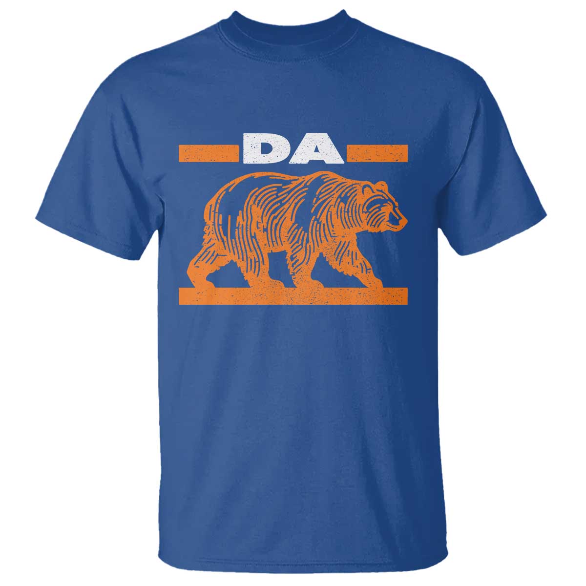Bear Lover T Shirt Funny Wildlife Orange Bear Walking TS11 Royal Blue Print Your Wear