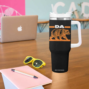 Bear Lover Tumbler With Handle Funny Wildlife Orange Bear Walking TS11 Print Your Wear