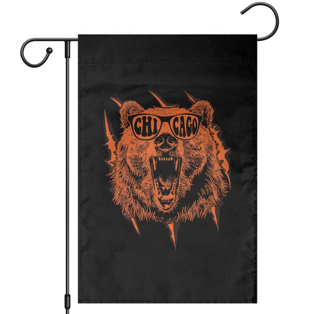 Wildlife Grizzly Bear Chicago Lover Garden Flag TS11 Black Print Your Wear
