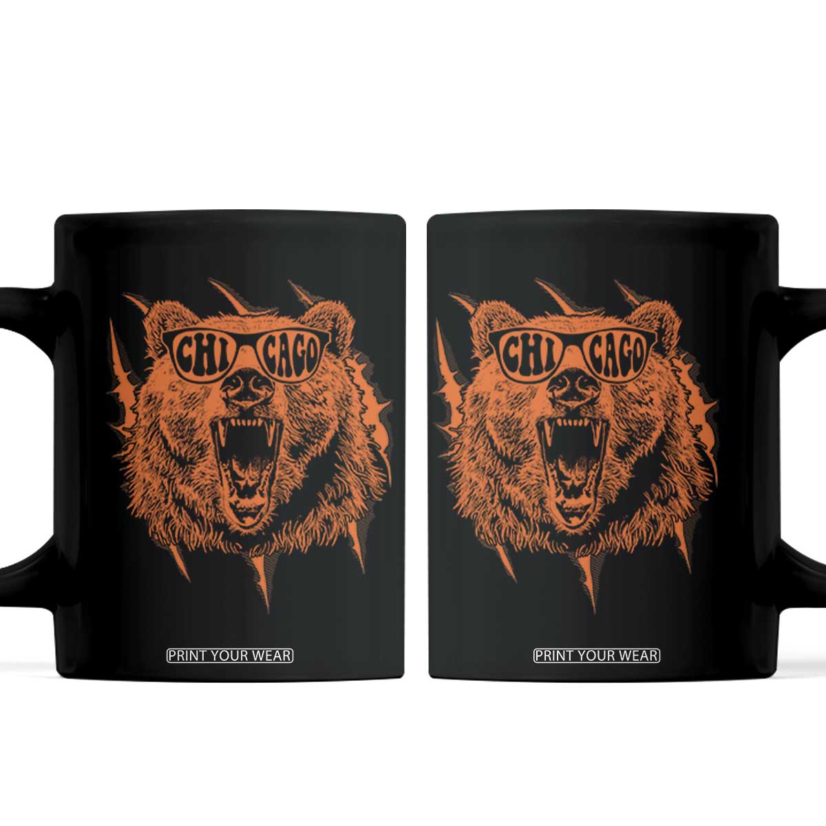Wildlife Grizzly Bear Chicago Lover Coffee Mug TS11 Black Print Your Wear