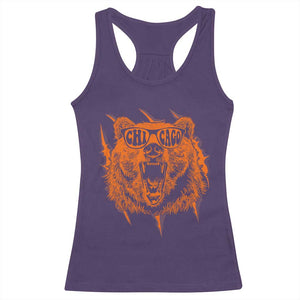 Wildlife Grizzly Bear Chicago Lover Racerback Tank Top TS11 Purple Print Your Wear