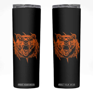 Wildlife Grizzly Bear Chicago Lover Skinny Tumbler TS11 Black Print Your Wear
