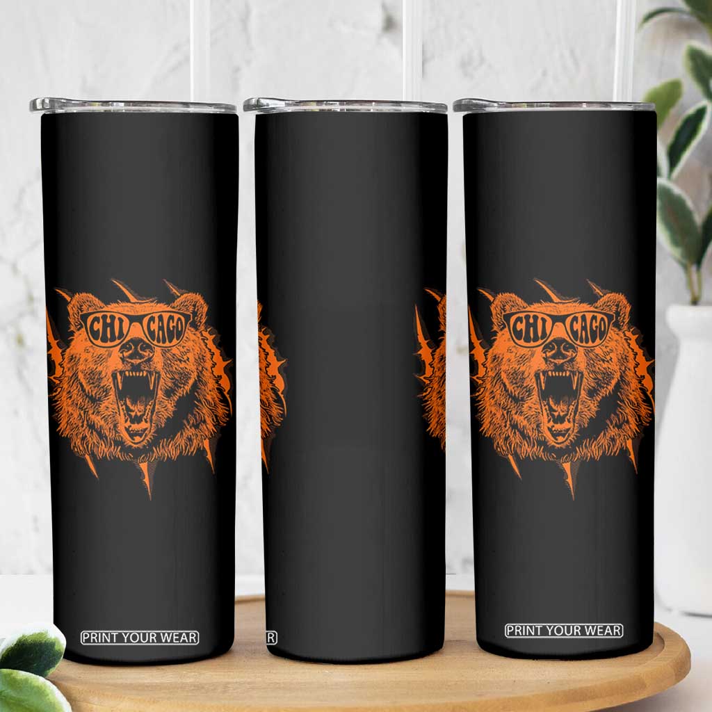 Wildlife Grizzly Bear Chicago Lover Skinny Tumbler TS11 Print Your Wear