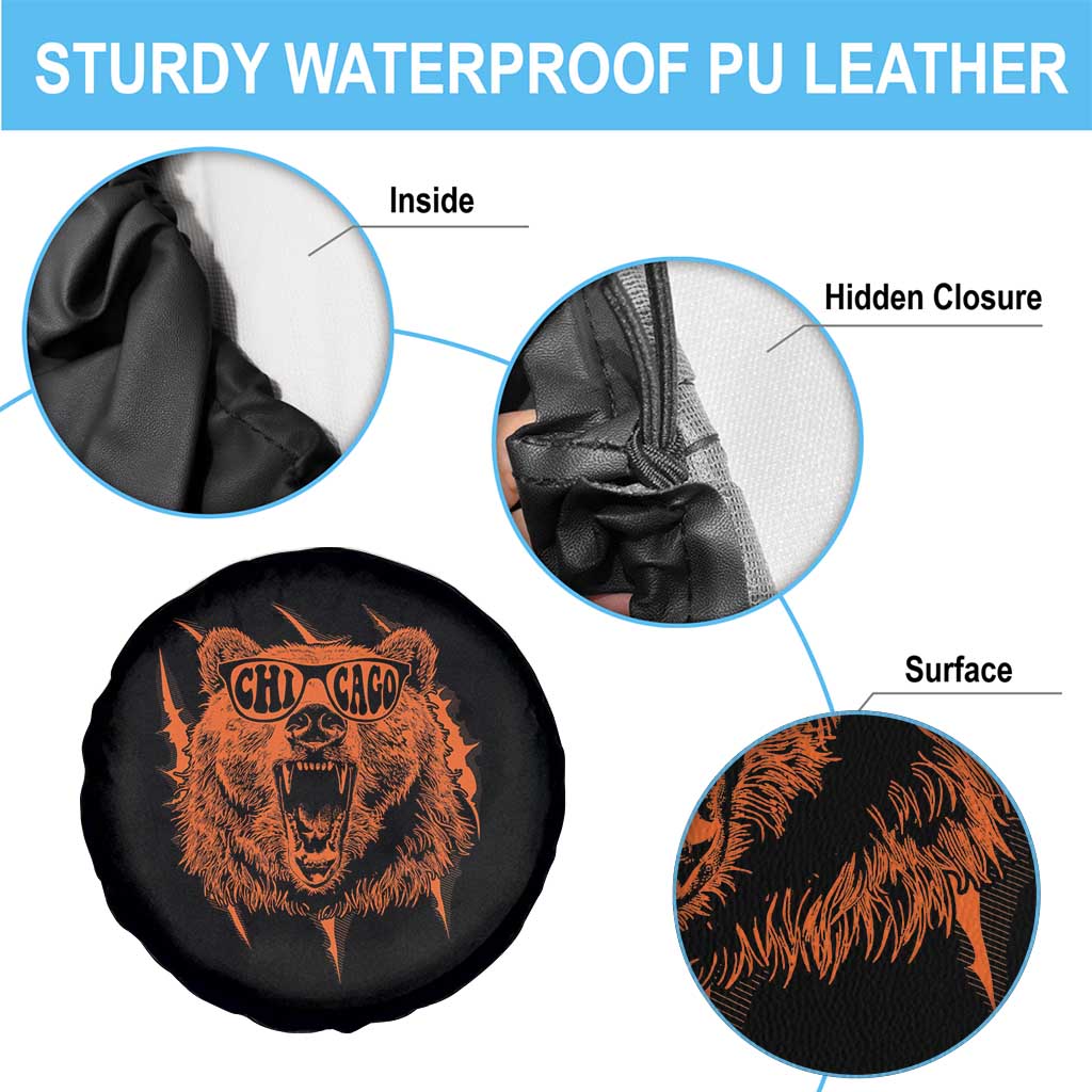 Wildlife Grizzly Bear Chicago Lover Spare Tire Cover TS11 Print Your Wear