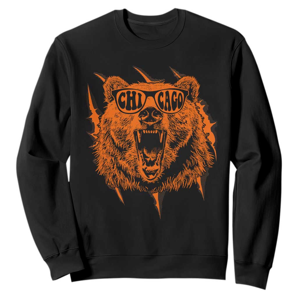 Wildlife Grizzly Bear Chicago Lover Sweatshirt TS11 Black Print Your Wear