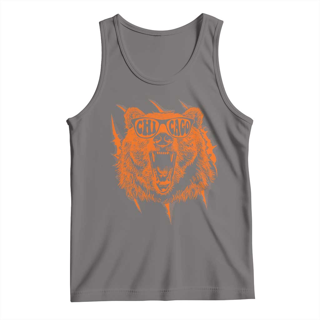 Wildlife Grizzly Bear Chicago Lover Tank Top TS11 Deep Heather Print Your Wear