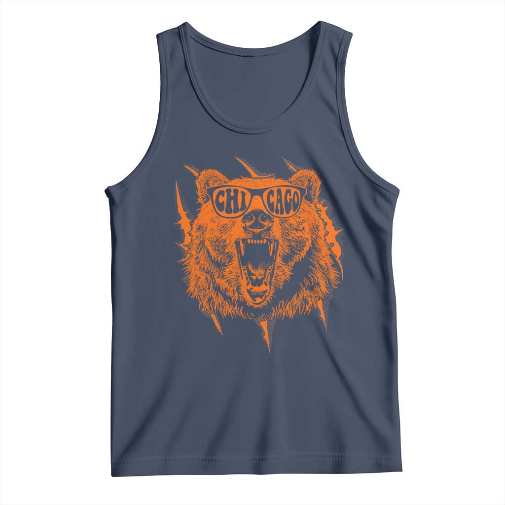 Wildlife Grizzly Bear Chicago Lover Tank Top TS11 Navy Print Your Wear