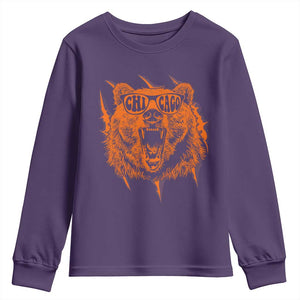 Wildlife Grizzly Bear Chicago Lover Youth Sweatshirt TS11 Purple Print Your Wear
