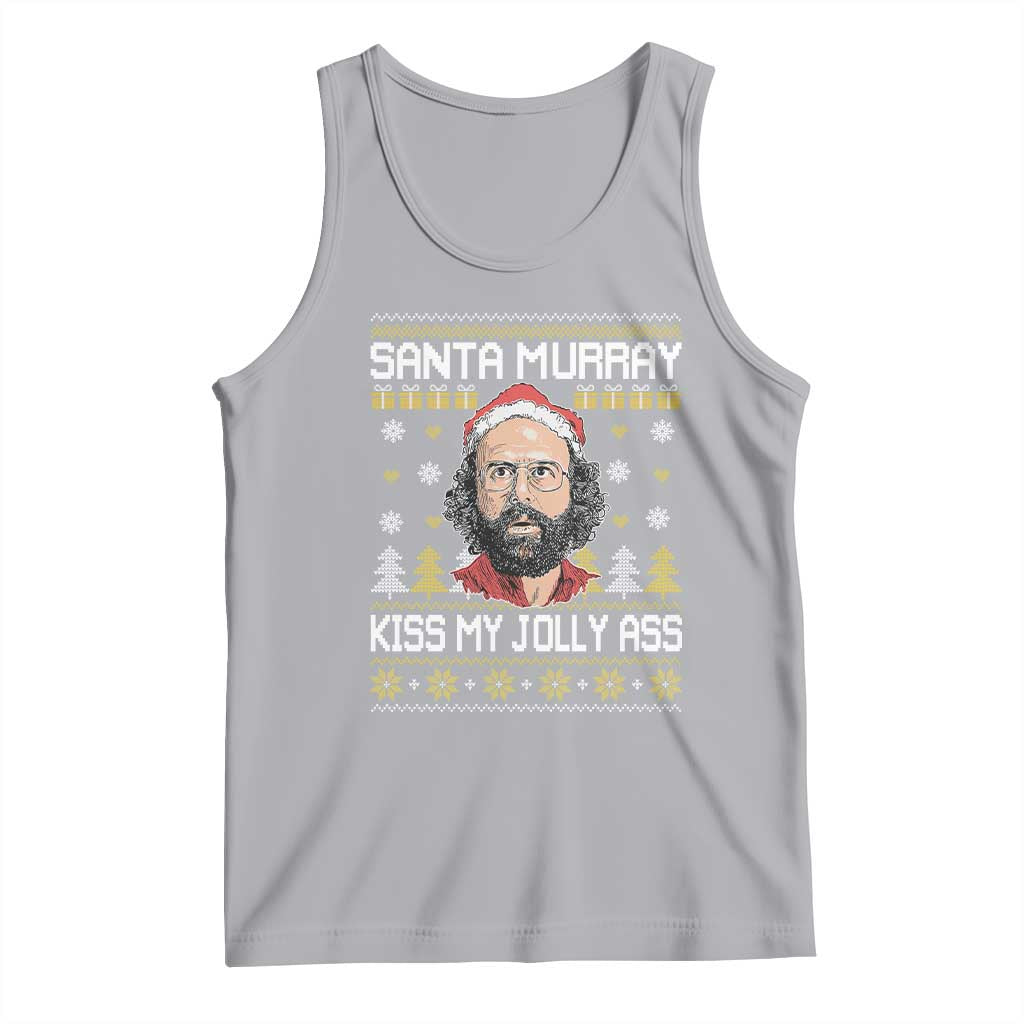 Funny Stranger Murray Christmas Tank Top Santa Murray Kiss My Jolly Ass TS11 Athletic Heather Print Your Wear
