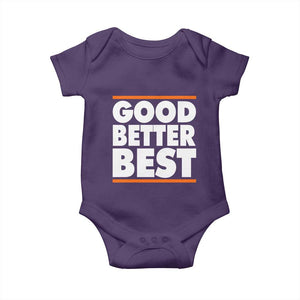 Good Better Best Baby Onesie CFB Motivation Game Day TS11 Purple Print Your Wear