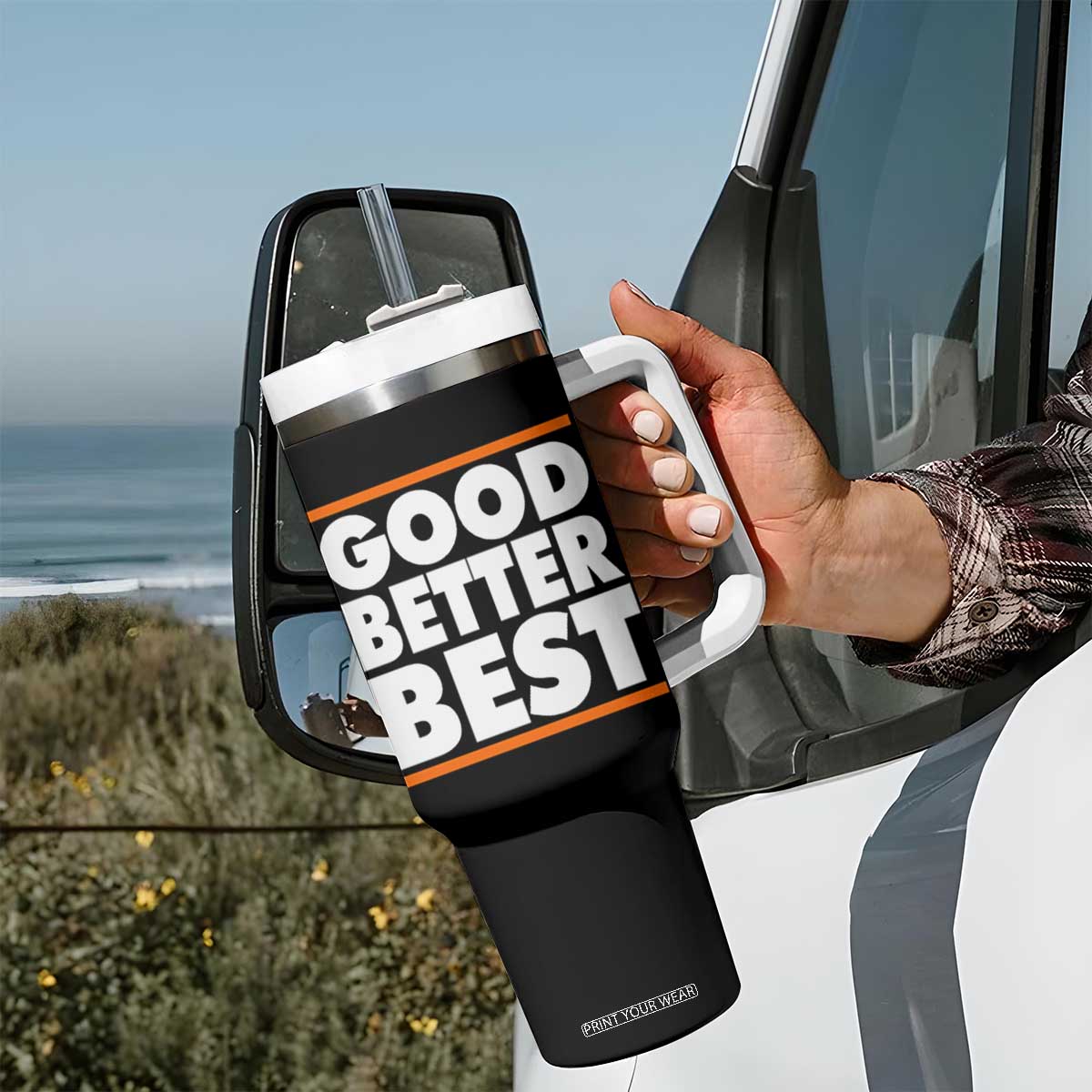 Good Better Best Tumbler With Handle CFB Motivation Game Day TS11 Print Your Wear