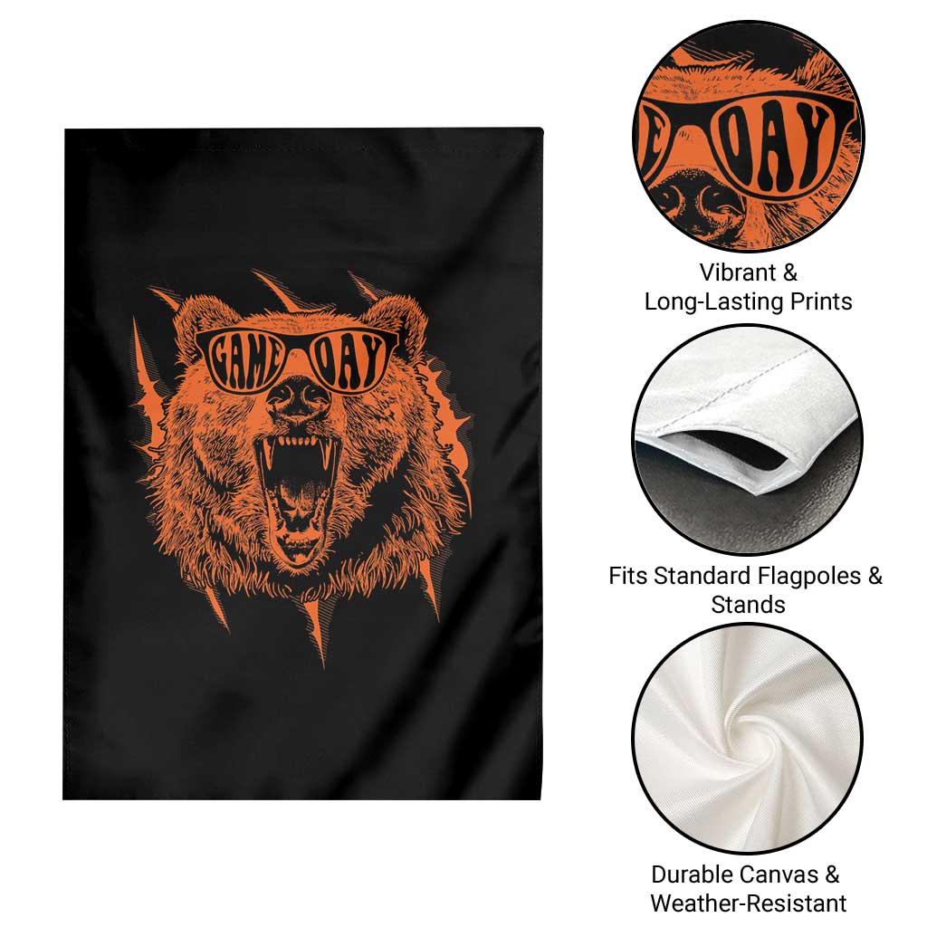 Funny Grizzly Bear Sport Fan Game Day Garden Flag TS11 Print Your Wear