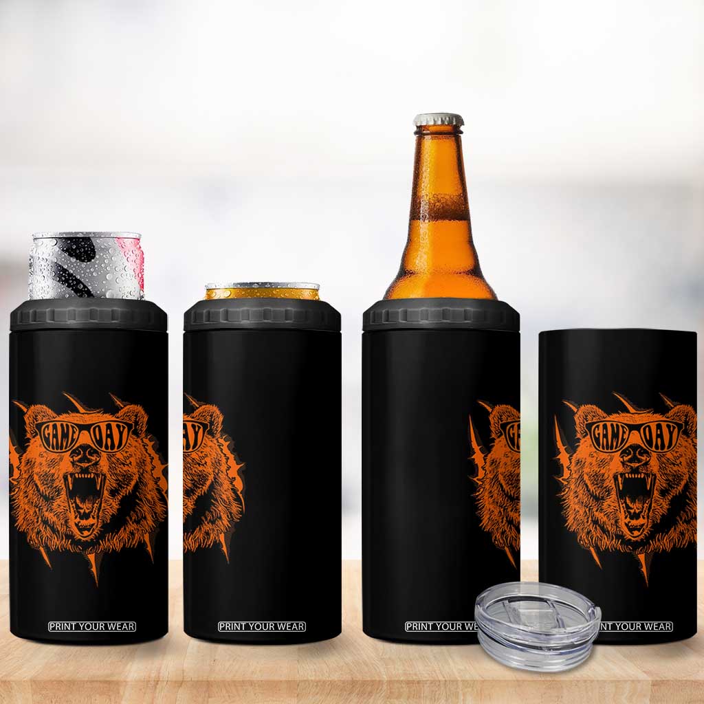 Funny Grizzly Bear Sport Fan Game Day 4 in 1 Can Cooler Tumbler TS11 Print Your Wear