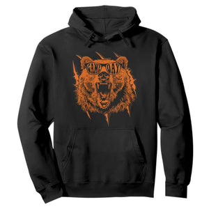 Funny Grizzly Bear Sport Fan Game Day Hoodie TS11 Black Print Your Wear