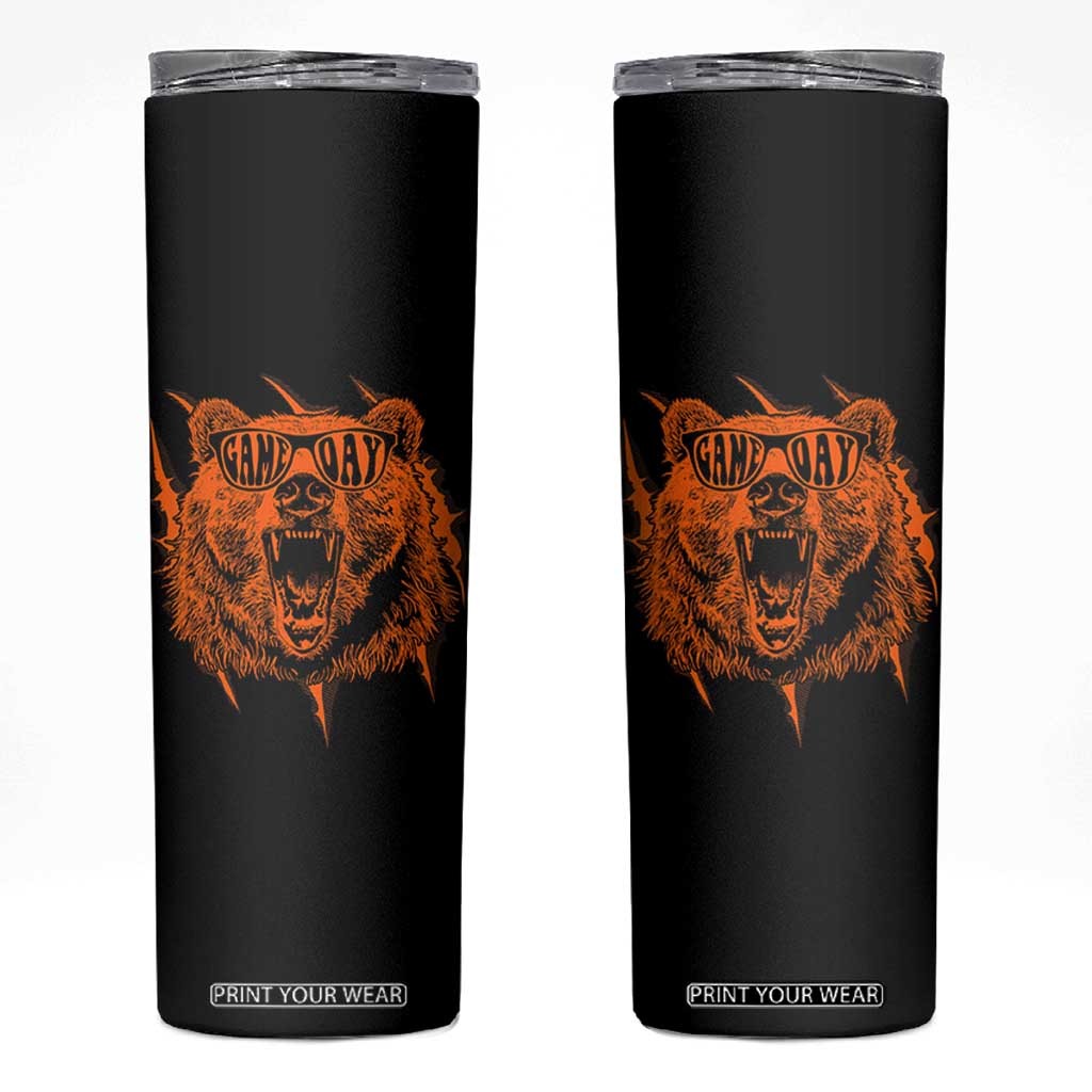 Funny Grizzly Bear Sport Fan Game Day Skinny Tumbler TS11 Black Print Your Wear