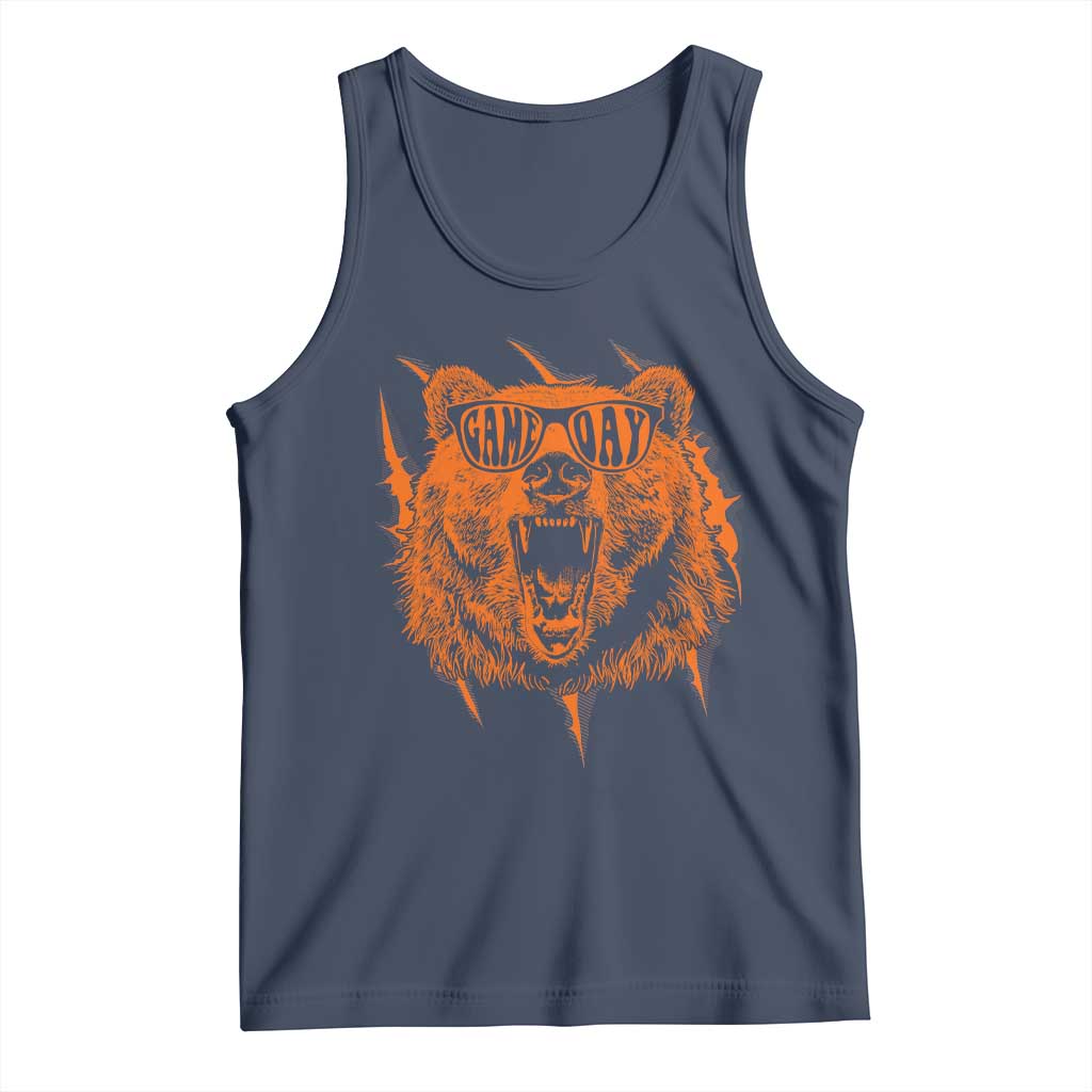Funny Grizzly Bear Sport Fan Game Day Tank Top TS11 Navy Print Your Wear