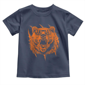 Funny Grizzly Bear Sport Fan Game Day Toddler T Shirt TS11 Navy Print Your Wear