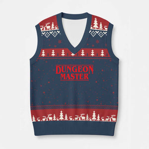 Funny Dungeon Master V-Neck Knit Sweater Vest RPG Gamer D20 Tabletop Gaming TS11 Navy Red Print Your Wear
