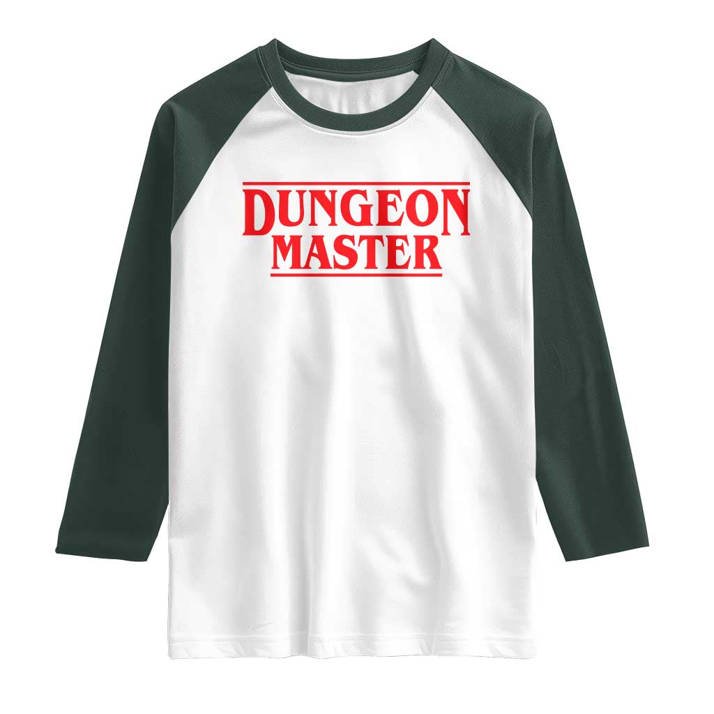 Funny Dungeon Master Raglan Shirt RPG Gamer D20 Tabletop Gaming TS11 White Dark Forest Green Print Your Wear