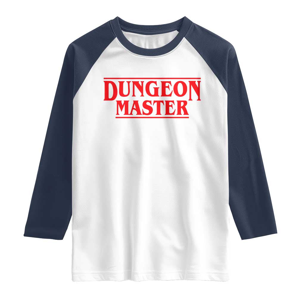Funny Dungeon Master Raglan Shirt RPG Gamer D20 Tabletop Gaming TS11 White Navy Print Your Wear