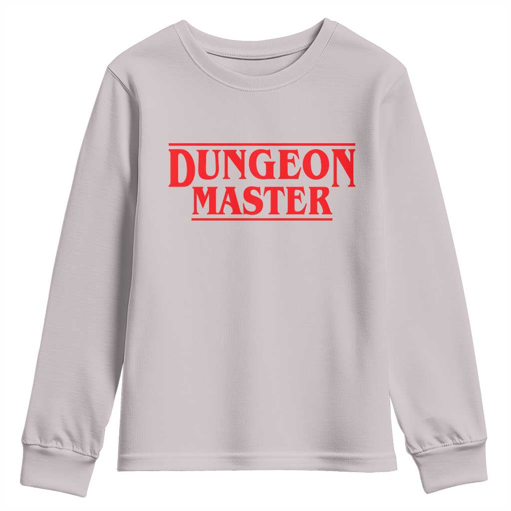 Funny Dungeon Master Youth Sweatshirt RPG Gamer D20 Tabletop Gaming TS11 Ice Gray Print Your Wear
