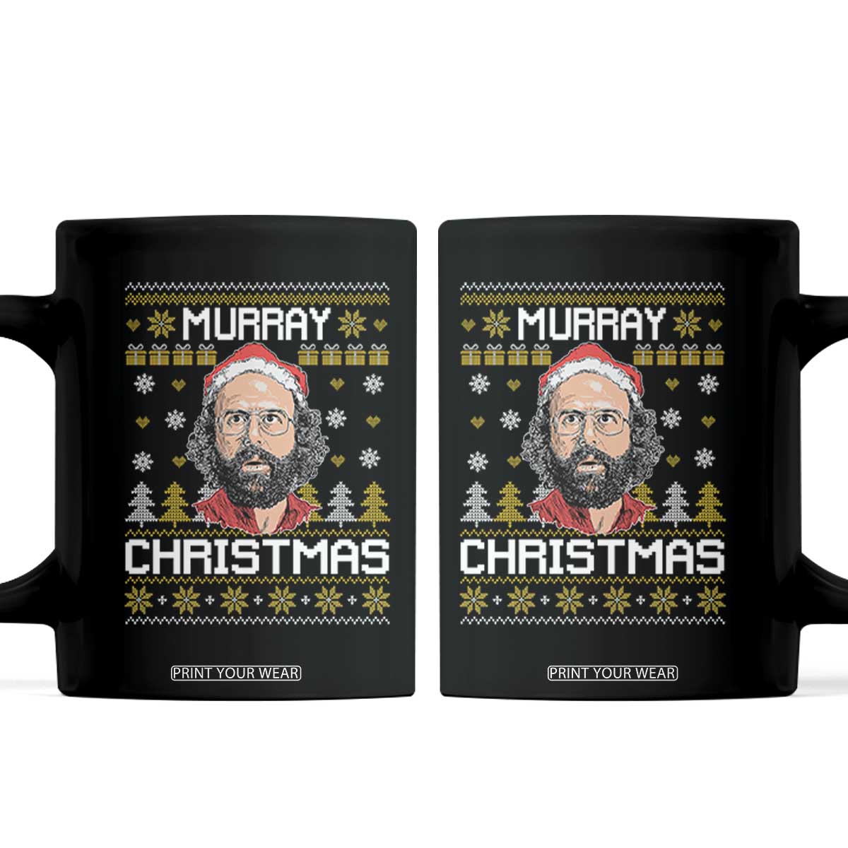 Funny Murray Christmas Coffee Mug Stranger Xmas Things Holiday Movie TS11 Black Print Your Wear