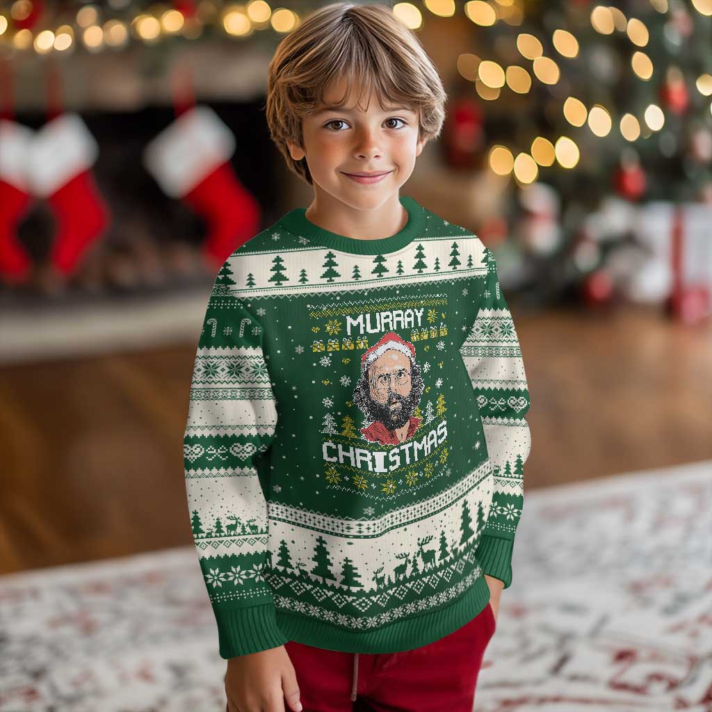 Funny Murray Xmas Ugly Christmas Sweater Stranger Xmas Things Holiday Movie TS11 Forest Green Beige Print Your Wear