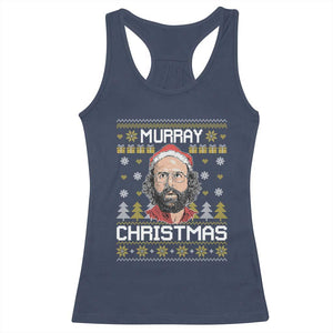 Funny Murray Christmas Racerback Tank Top Stranger Xmas Things Holiday Movie TS11 Navy Print Your Wear