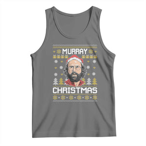 Funny Murray Christmas Tank Top Stranger Xmas Things Holiday Movie TS11 Black Heather Print Your Wear