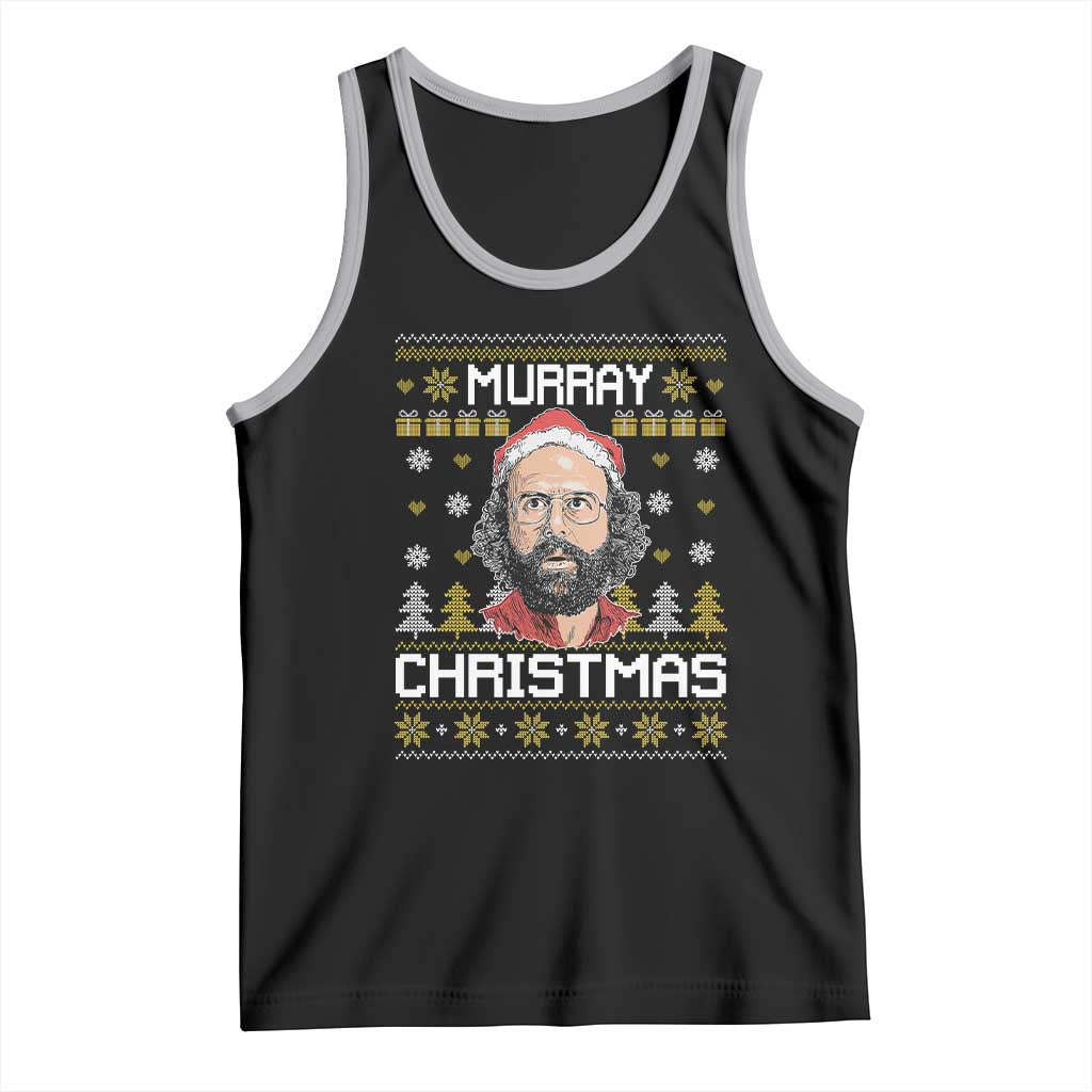 Funny Murray Christmas Tank Top Stranger Xmas Things Holiday Movie TS11 Black Athletic Heather Print Your Wear
