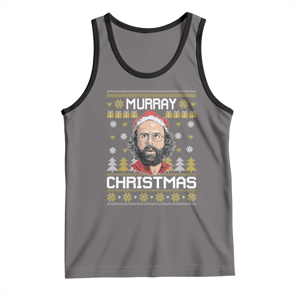 Funny Murray Christmas Tank Top Stranger Xmas Things Holiday Movie TS11 Deep Heather Black Print Your Wear
