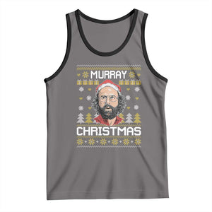 Funny Murray Christmas Tank Top Stranger Xmas Things Holiday Movie TS11 Deep Heather Black Print Your Wear