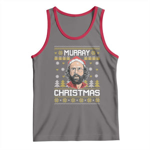 Funny Murray Christmas Tank Top Stranger Xmas Things Holiday Movie TS11 Deep Heather Red Print Your Wear