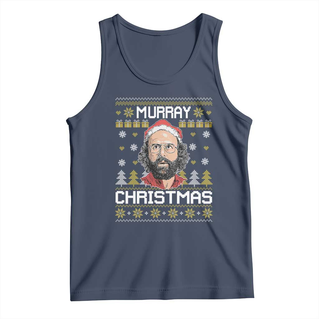 Funny Murray Christmas Tank Top Stranger Xmas Things Holiday Movie TS11 Navy Print Your Wear