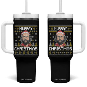 Funny Murray Christmas Tumbler With Handle Stranger Xmas Things Holiday Movie TS11 One Size: 40 oz Black Print Your Wear