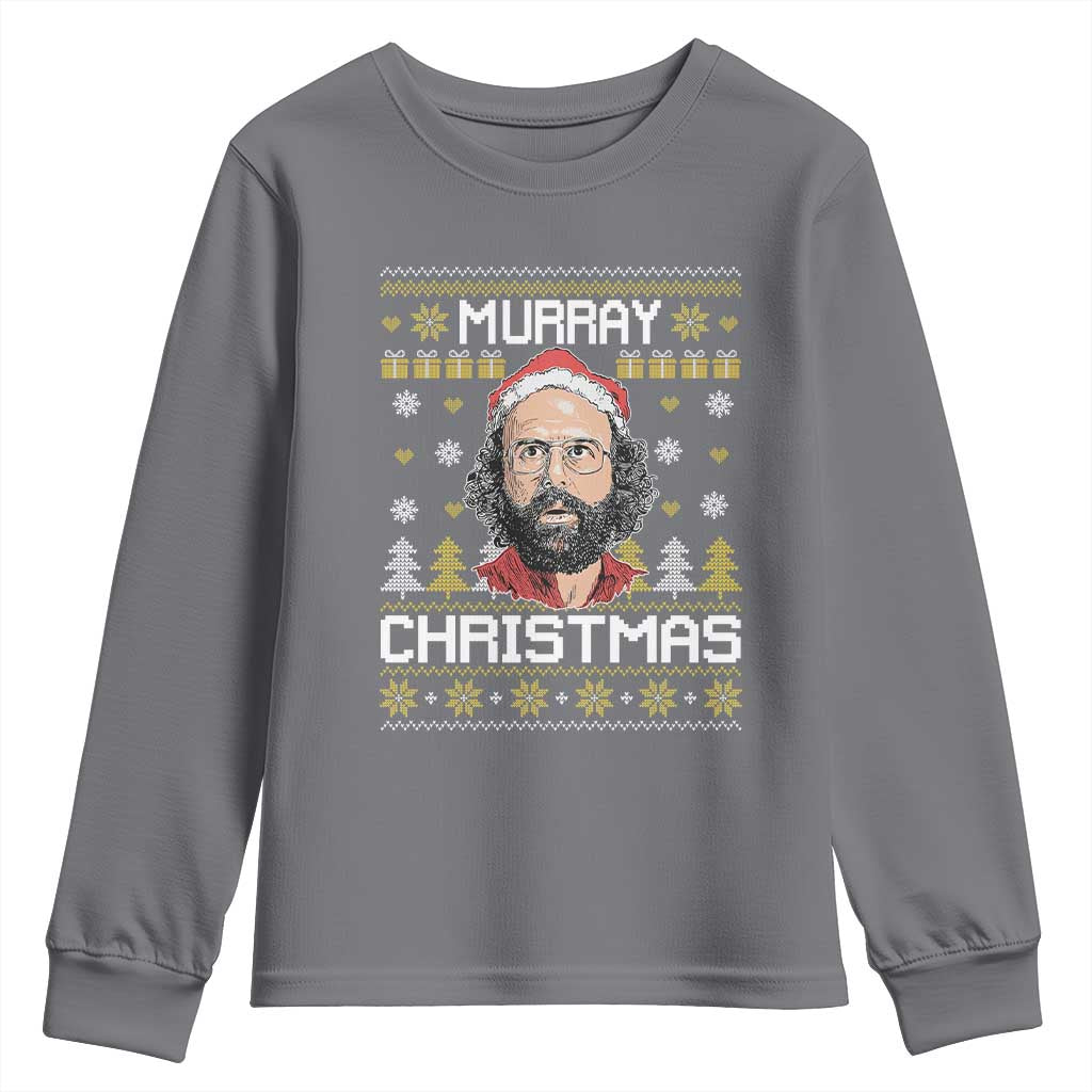Funny Murray Christmas Youth Sweatshirt Stranger Xmas Things Holiday Movie TS11 Charcoal Print Your Wear