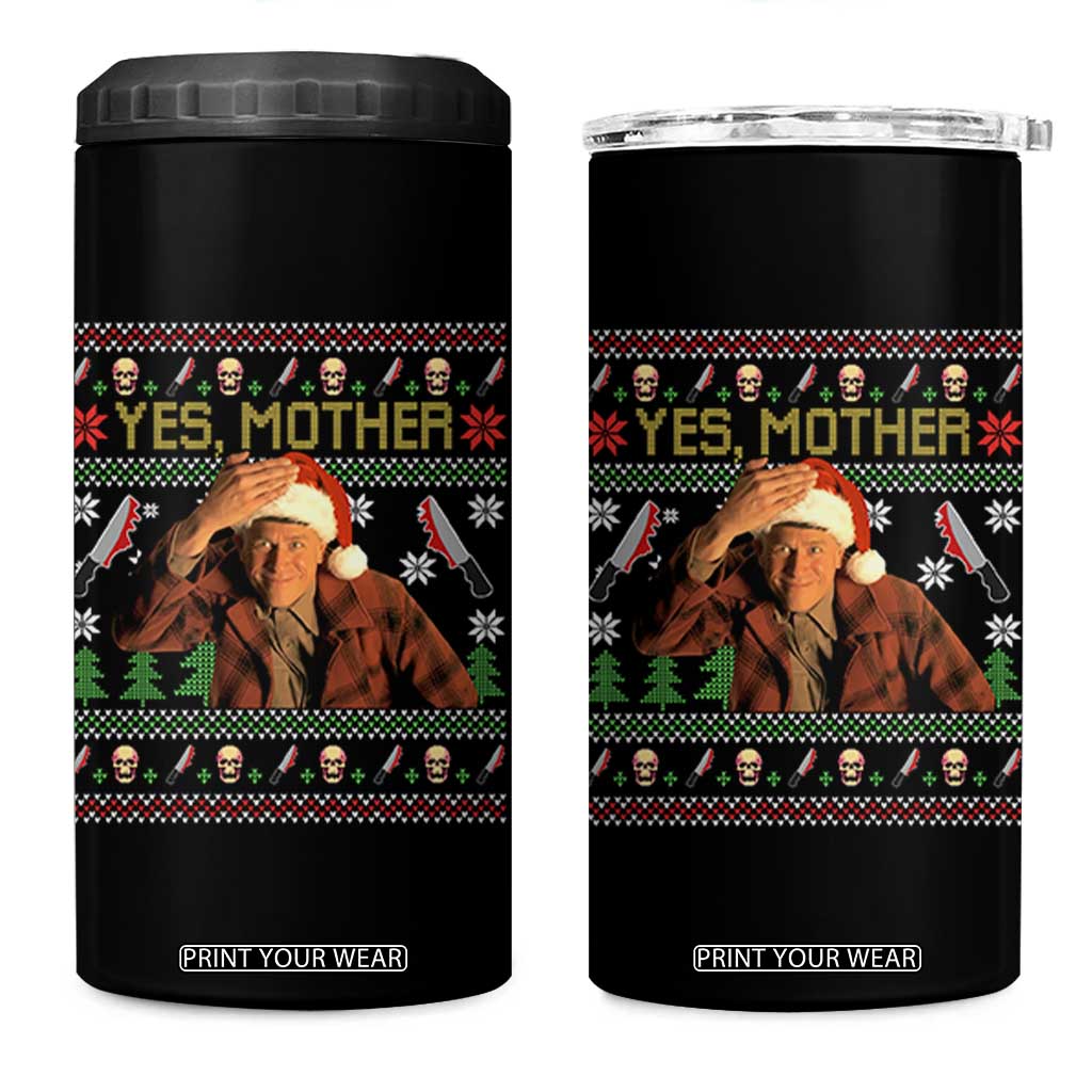 Ed Gein Christmas 4 in 1 Can Cooler Tumbler Funny Yes Mother Xmas Serial Killer TS11 One Size: 16 oz Black Print Your Wear