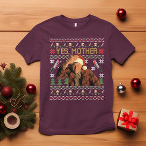 Ed Gein Christmas T Shirt Funny Yes Mother Xmas Serial Killer TS11 Maroon Print Your Wear