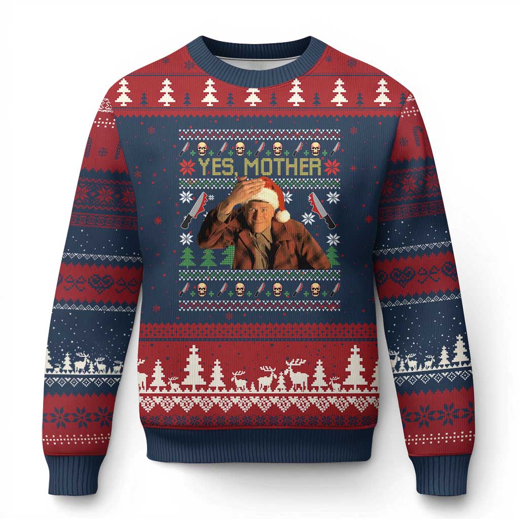 Ed Gein Xmas Ugly Christmas Sweater Funny Yes Mother Xmas Serial Killer TS11 Navy Red Print Your Wear