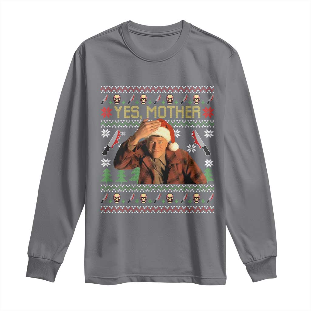 Ed Gein Christmas Long Sleeve Shirt Funny Yes Mother Xmas Serial Killer TS11 Charcoal Print Your Wear