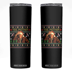 Ed Gein Christmas Skinny Tumbler Funny Yes Mother Xmas Serial Killer TS11 Black Print Your Wear