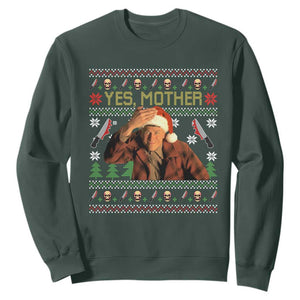 Ed Gein Christmas Sweatshirt Funny Yes Mother Xmas Serial Killer TS11 Dark Forest Green Print Your Wear
